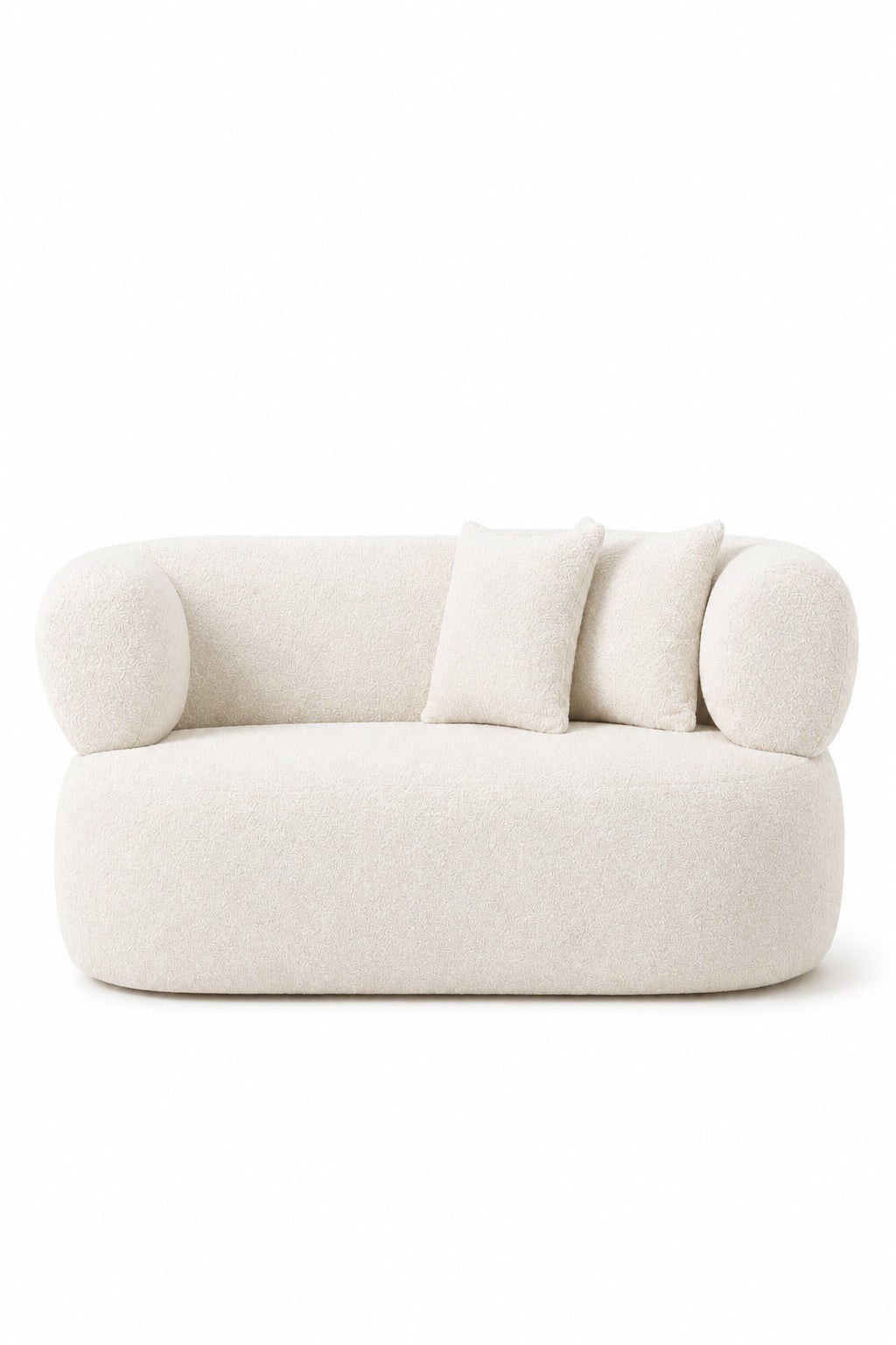 Odelia Off-White Bouclé Sofa 2 Seater (145CMx40CM)