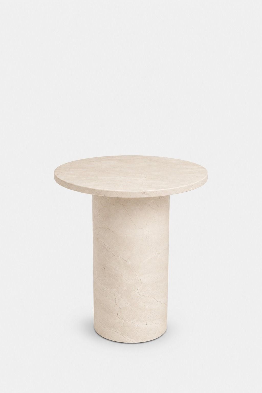 Harriet Crema Marfil Marble Side Table