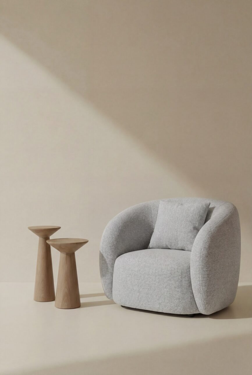 Amanti Warm Grey Lounge Sofa Chair