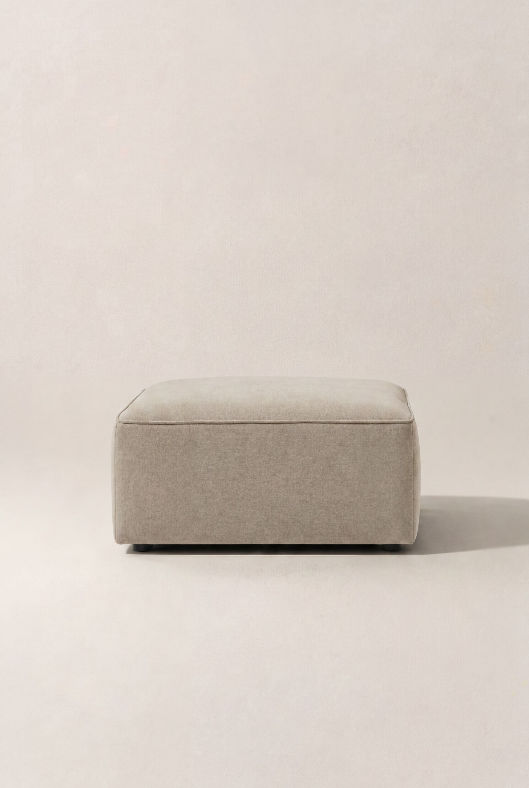 Aysun Light Beige Ottoman