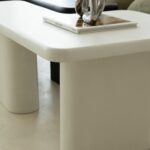 Eldrin Black and White Microconcrete Coffee Table
