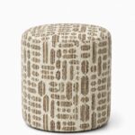 Mira Mushroom Patterned Round Pouf
