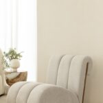 Serenya Light Grey Channel Tufted Lounge Chair
