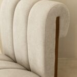 Serenya Light Grey Channel Tufted Lounge Chair