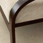 Vaelora Ivory Upholstered Wooden Lounge Chair