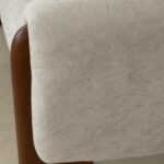 Arvello Warm Greige Upholstered Wooden Lounge Chair