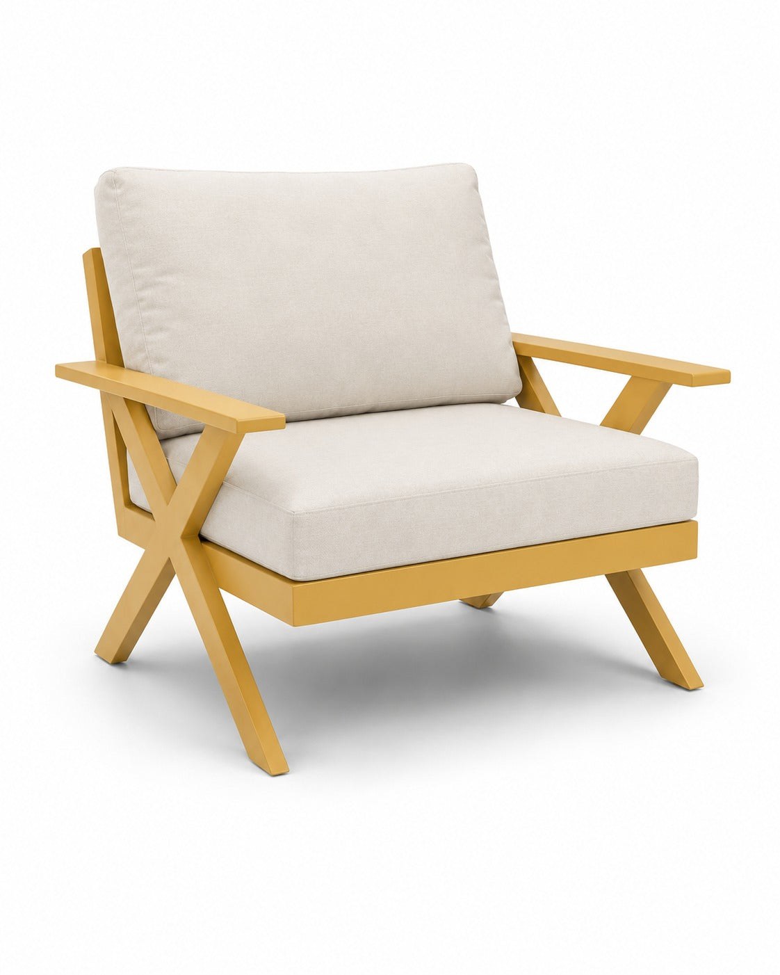 Aubren Light Beige Outdoor Lounge Chair - Image 3