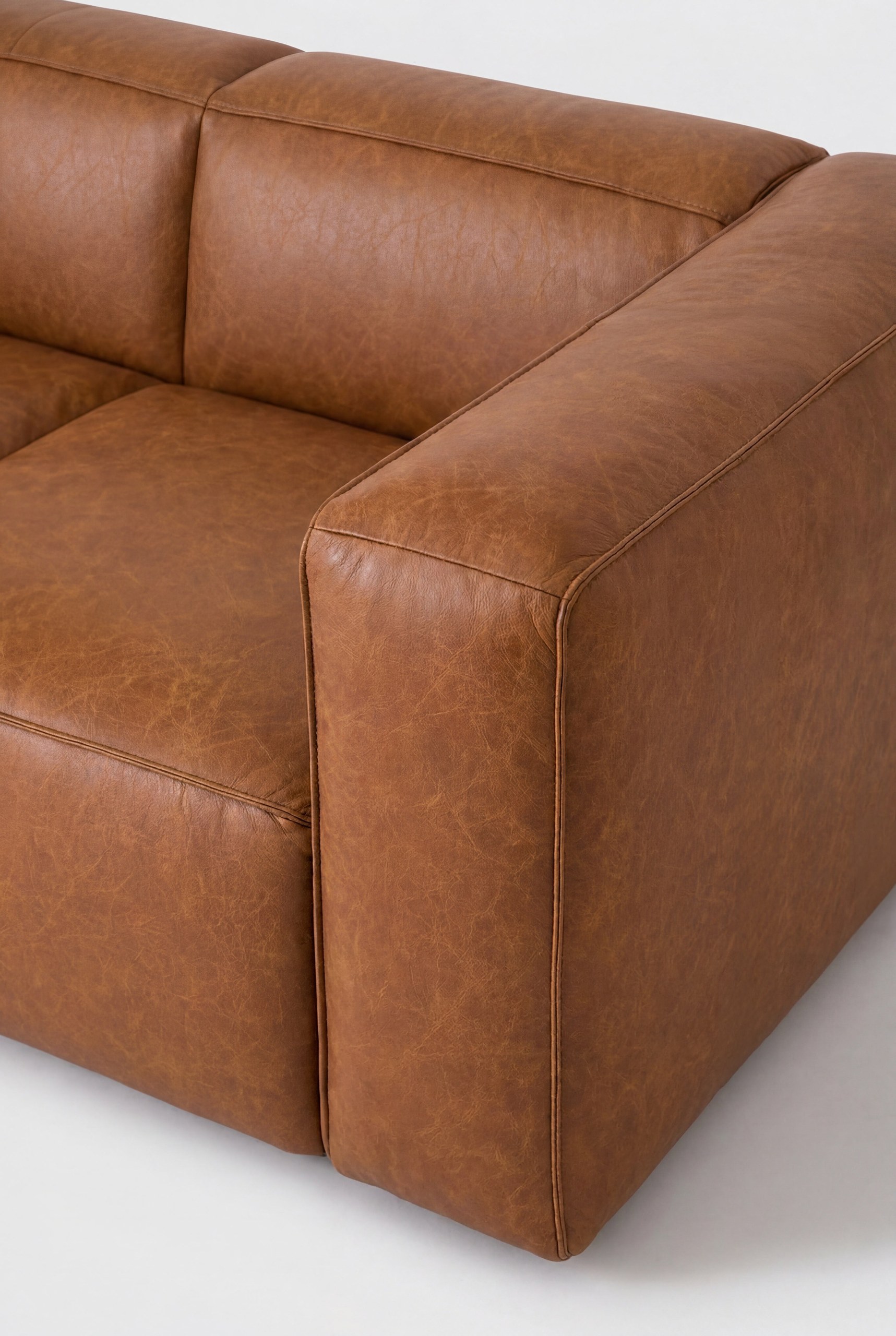 Safa Leather 3 Seater Sofa - Image 2