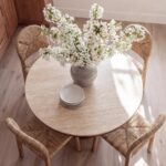 Arcadia Travertine Round Dining Table