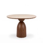 Arcadia Travertine Round Dining Table