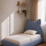 Purrla Kids Dusty Blue Cat Ear Bed