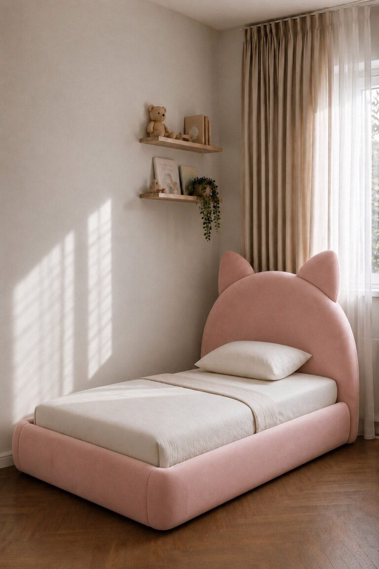Purrla Kids Pink Cat Ear Bed