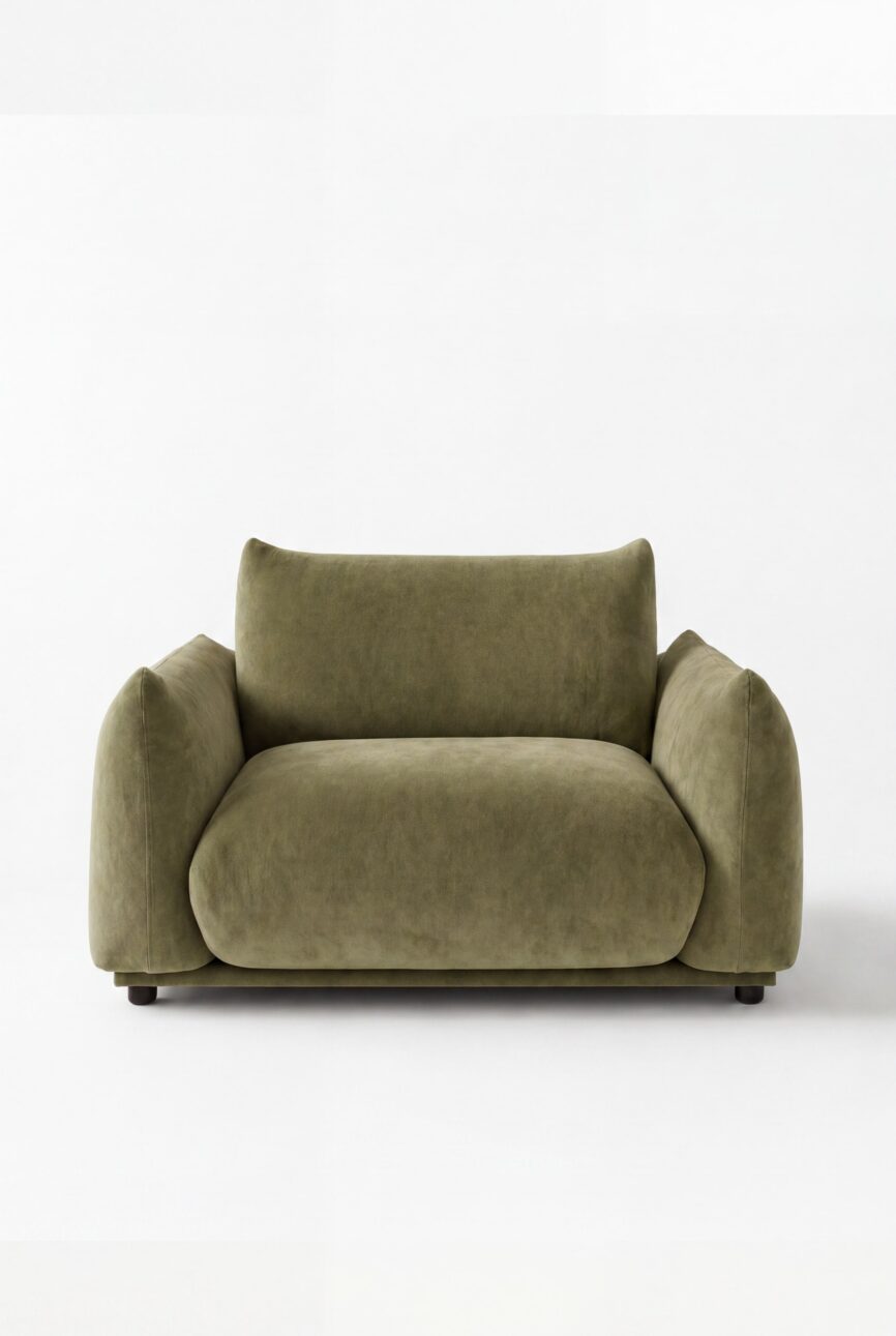 Alannah Dusty Olive Velvet Sofa Chair