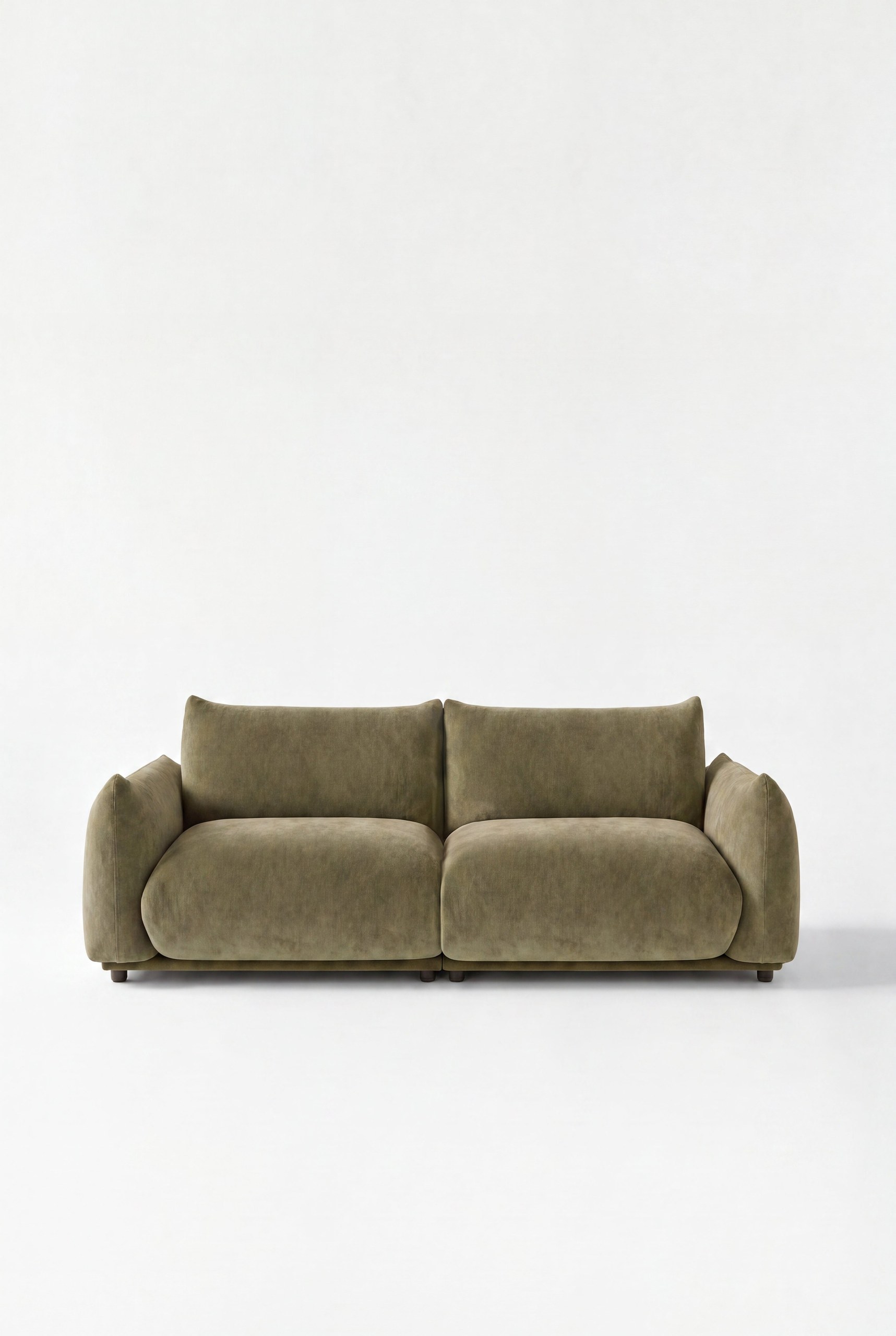 Alannah Dusty Olive Velvet Modular 2 Seater Sofa