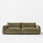 Alannah Dusty Olive Velvet Modular 3 Seater Sofa