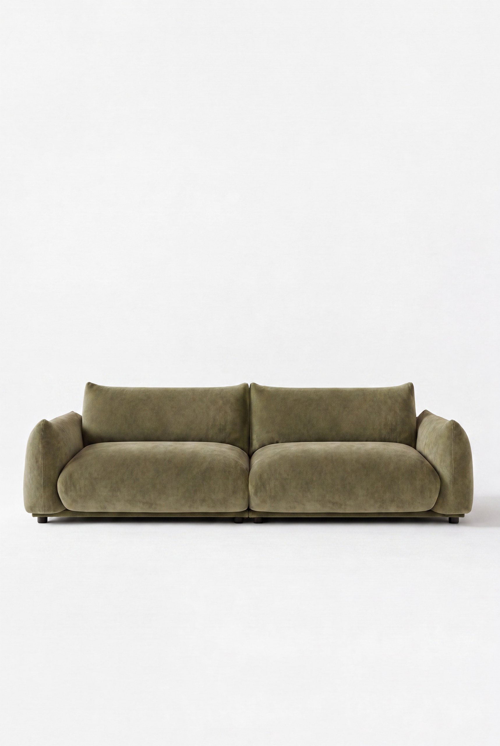 Alannah Dusty Olive Velvet Modular 3 Seater Sofa