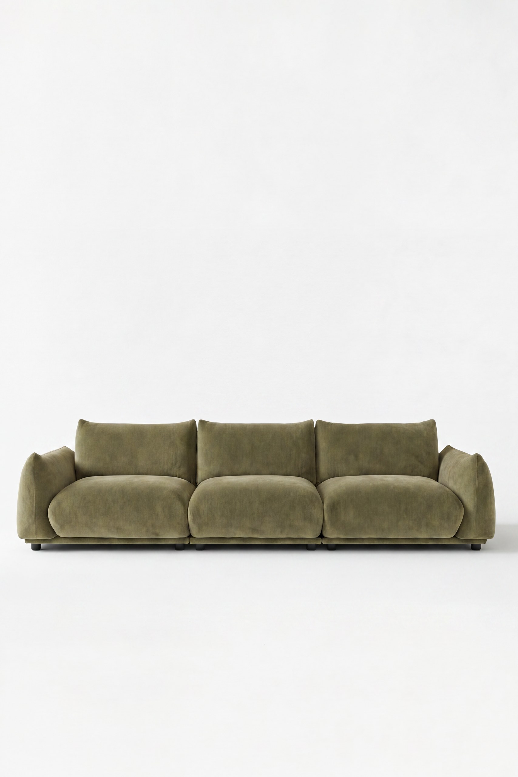 Alannah Dusty Olive Velvet Modular 4 Seater Sofa