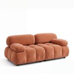 Nuvola Spiced Coral Velvet 2 Seater Sofa