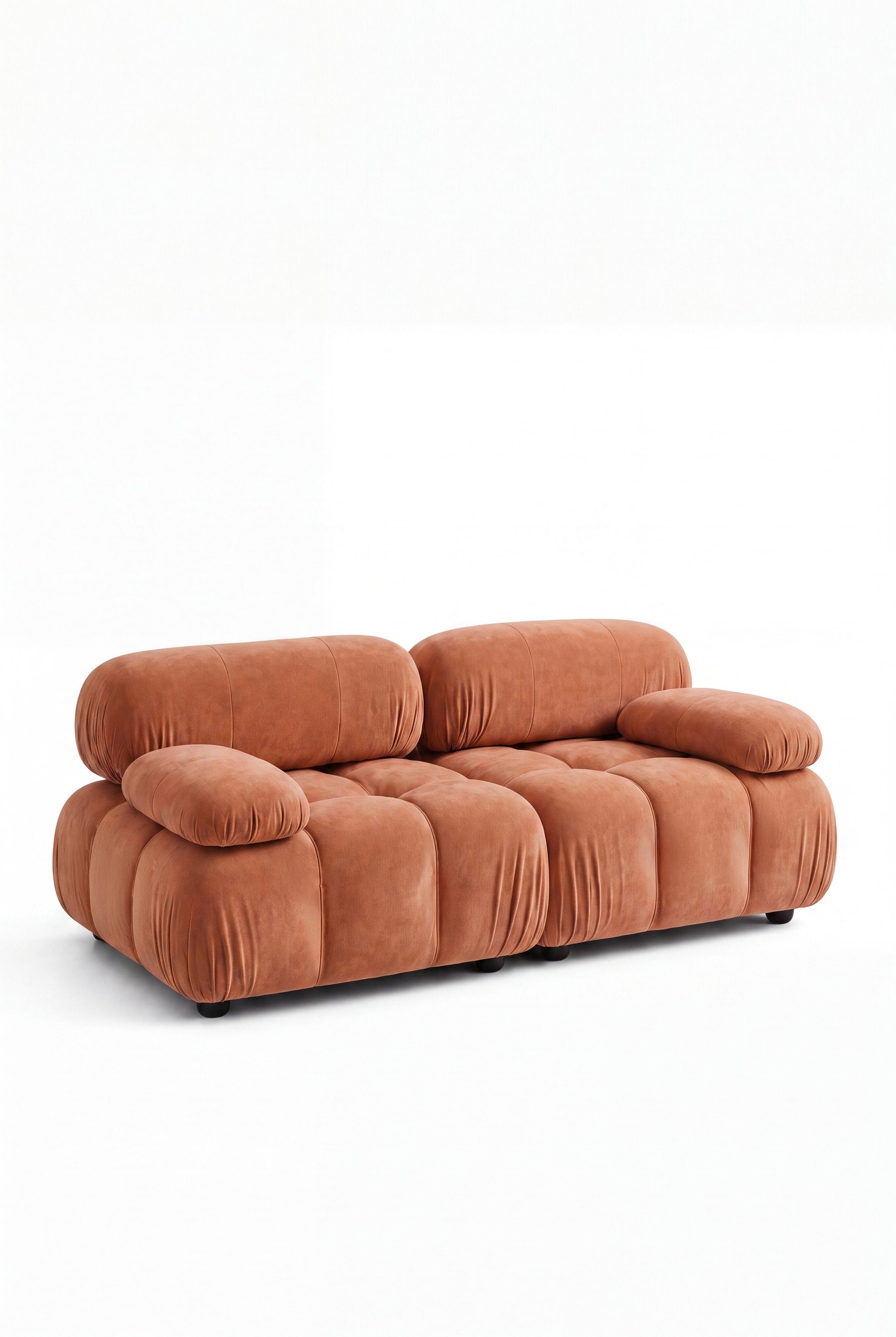 Nuvola Spiced Coral Velvet 2 Seater Sofa