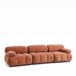 Nuvola Spiced Coral Velvet 3 Seater Sofa