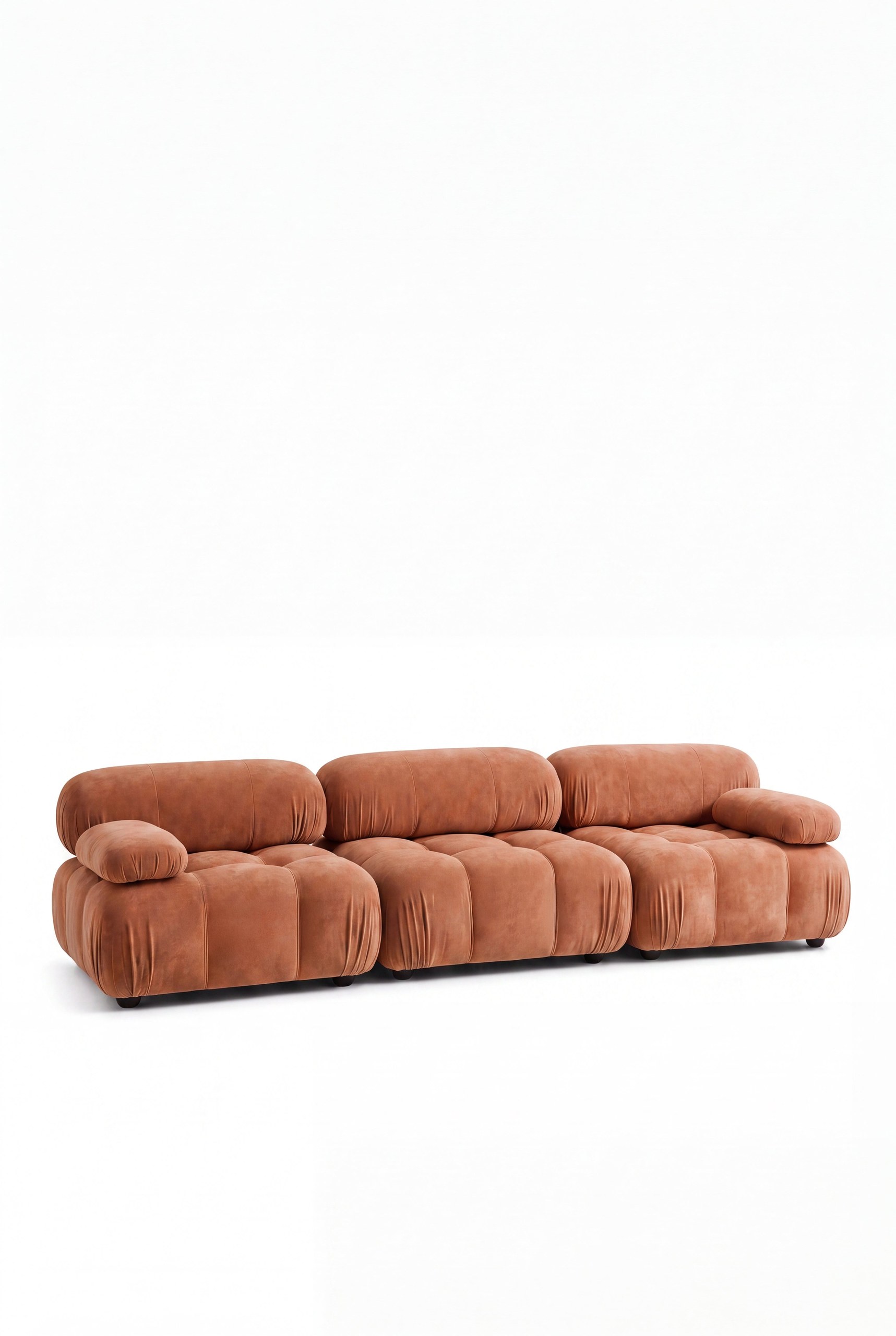 Nuvola Spiced Coral Velvet 3 Seater Sofa