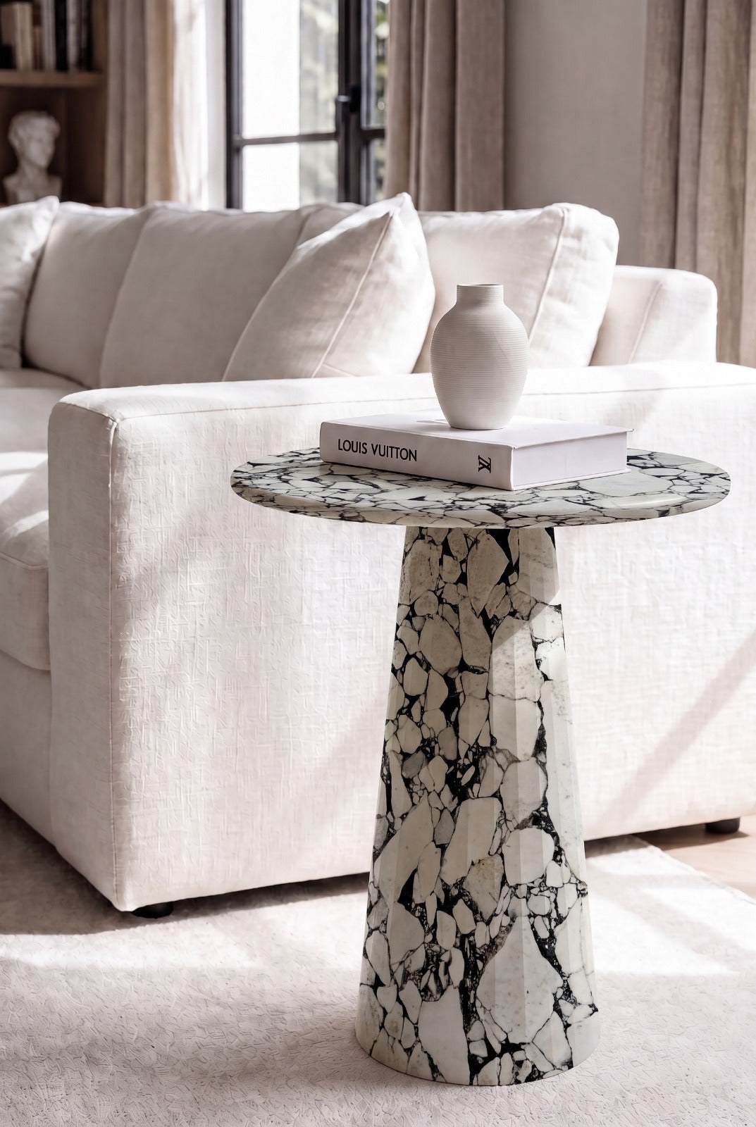 Rayne Calacatta Viola Marble Side Table
