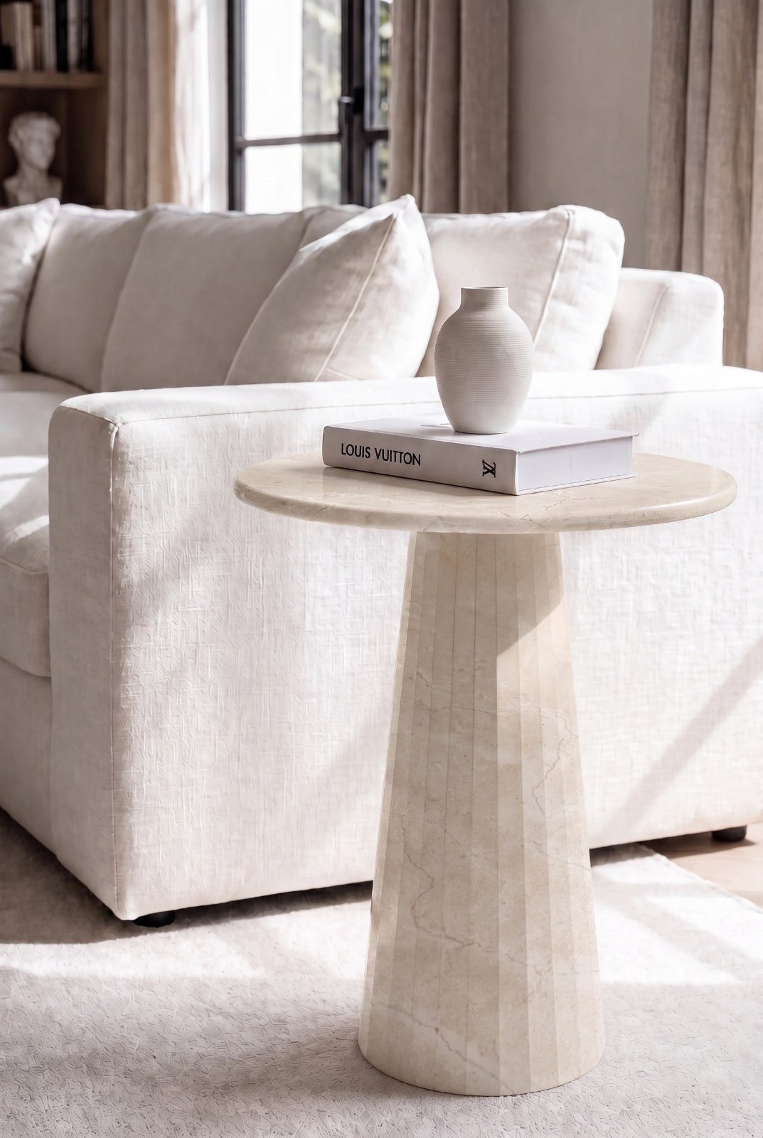 Rayne Crema Marfil Side Table