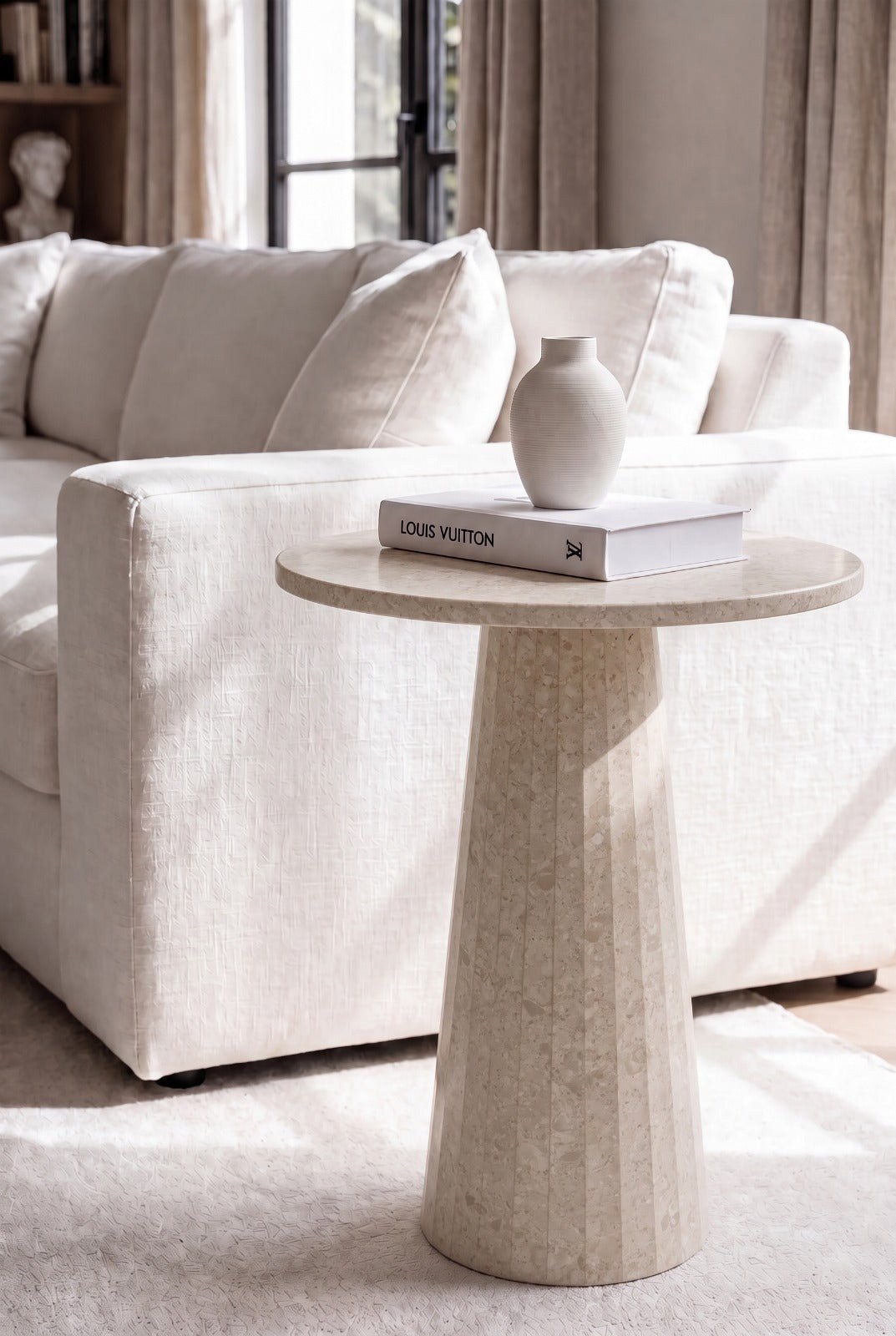 Rayne Oryx Beige Side Table