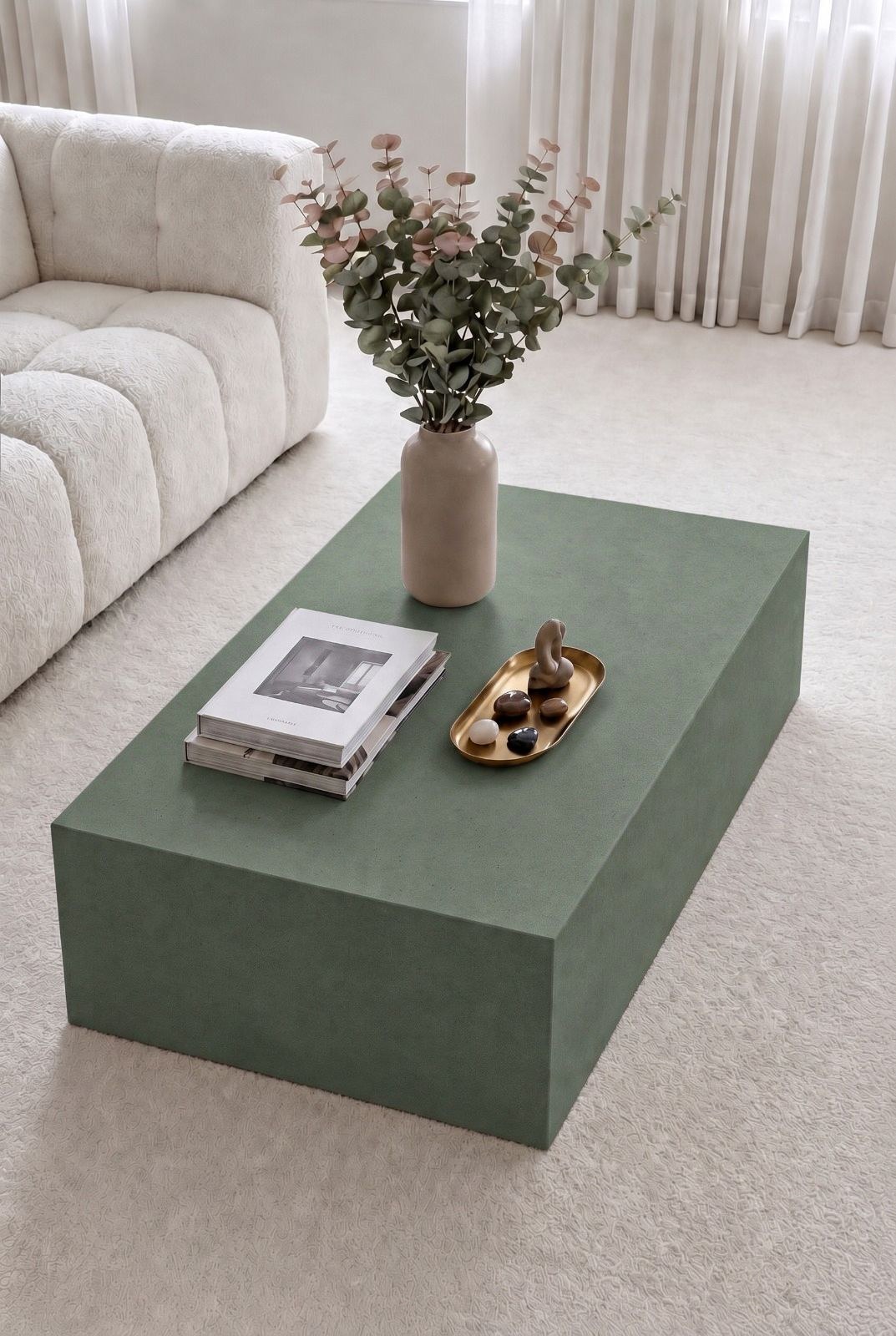 Felicity Deep Sage Microconcrete Coffee Table