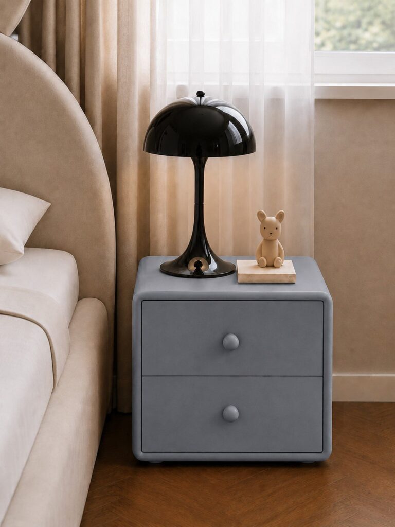 Patricia Kids Charcoal Grey Bedside Table