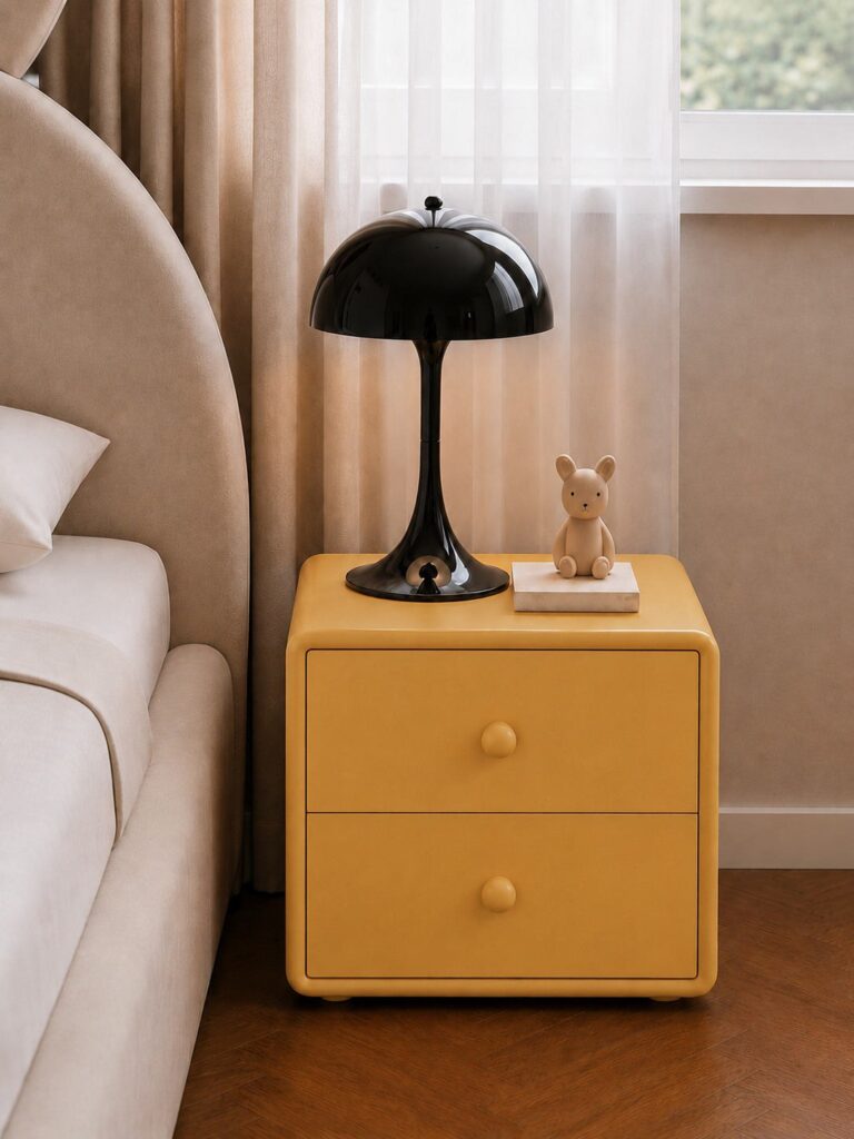Patricia Kids Mustard Yellow Bedside Table