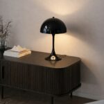 Halo Dome Black Table Lamp