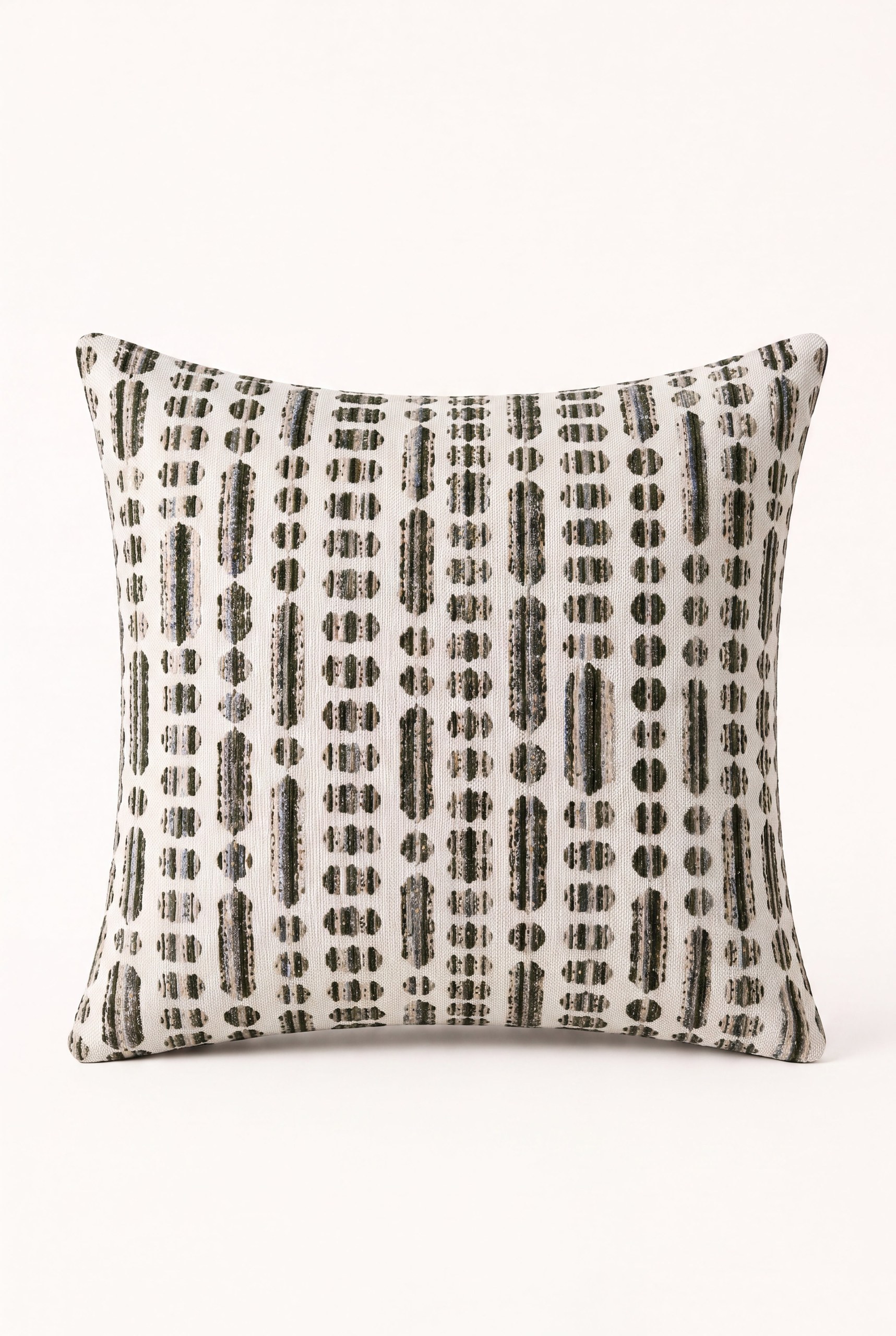 Soreva Deep Green Patterned Square Cushion Cover