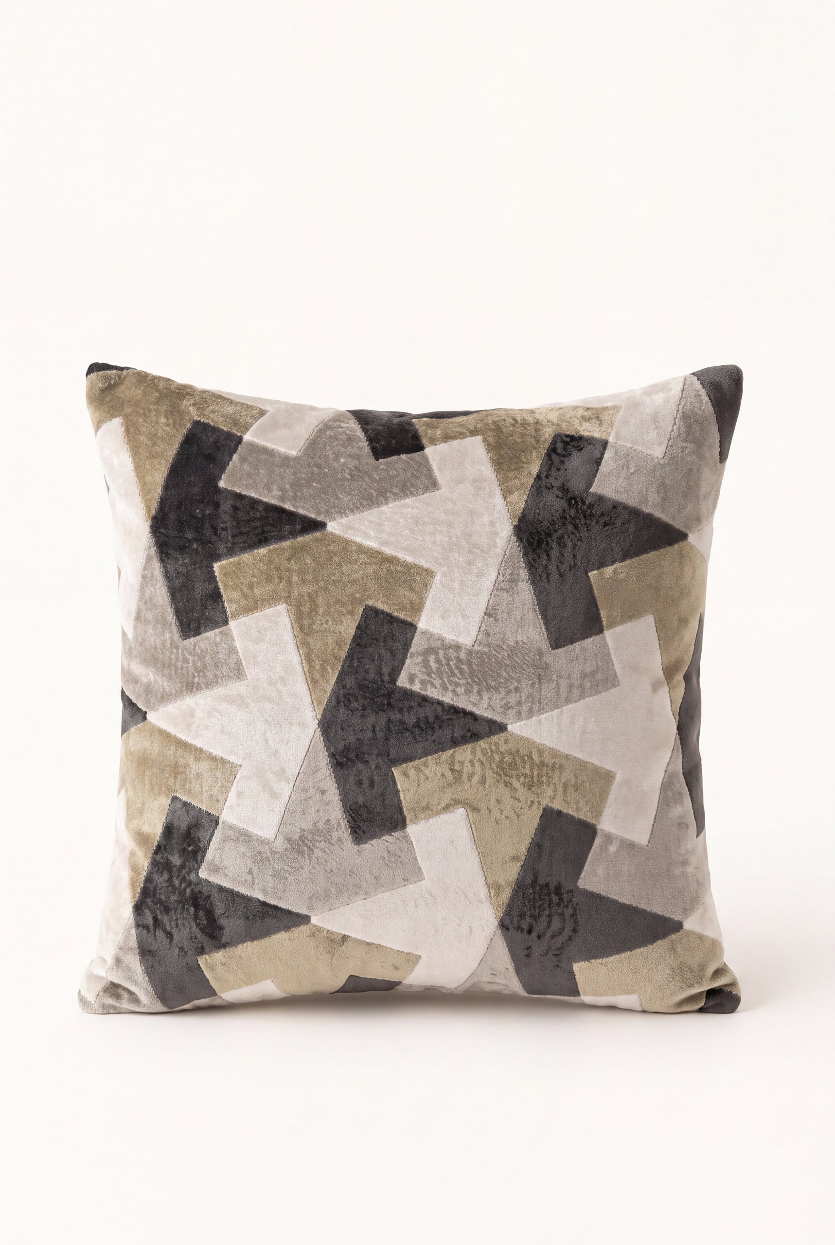 Soreva Olive Abstract Square Cushion Cover