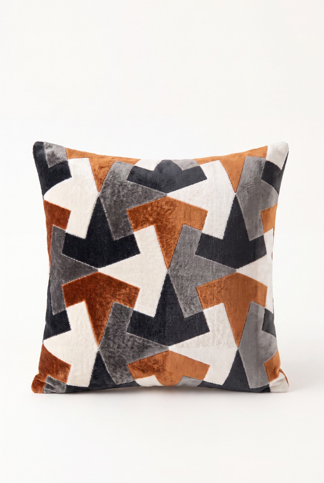 Soreva Cinnamon Abstract Square Cushion Cover