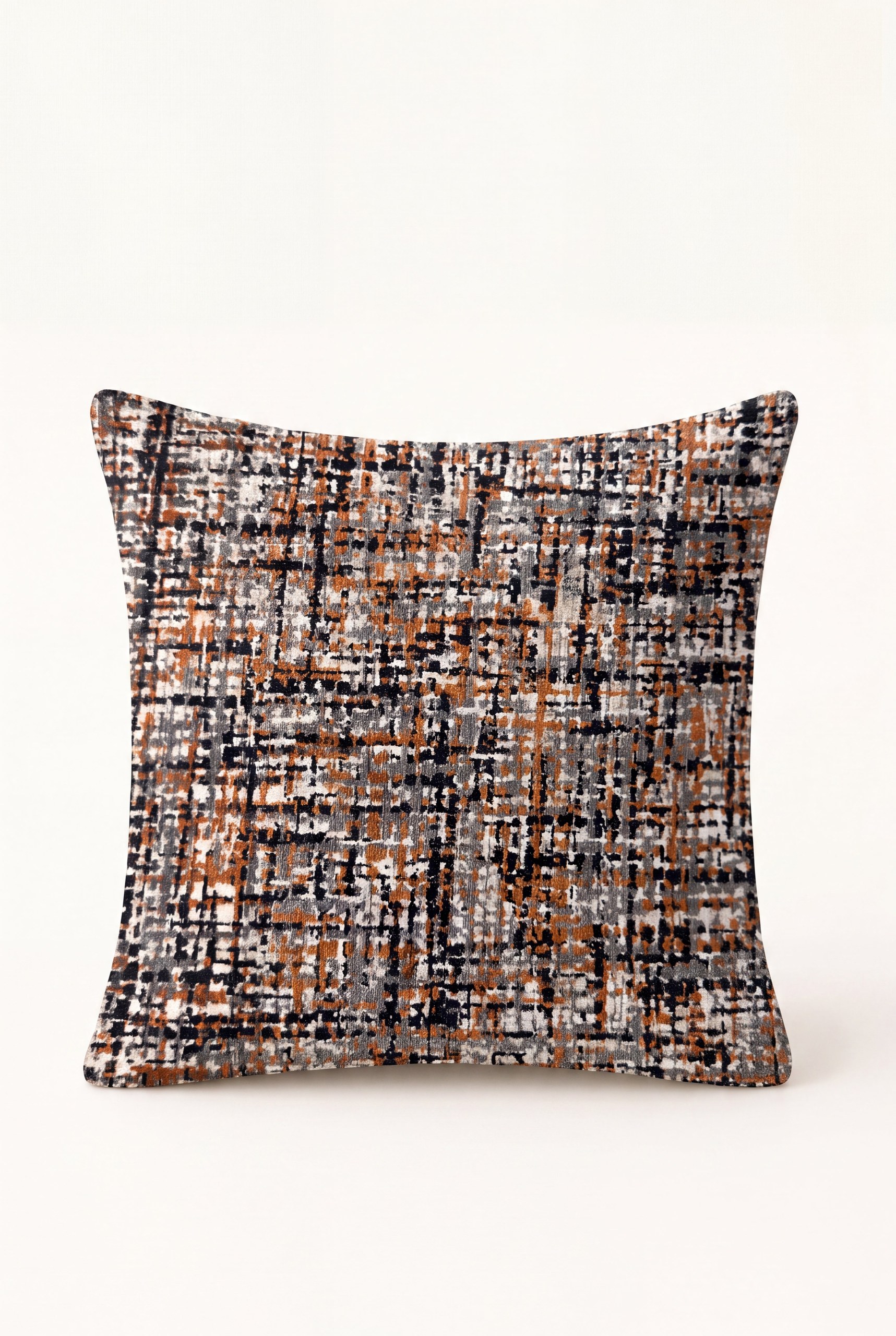 Soreva Cinnamon Grid Square Cushion Cover