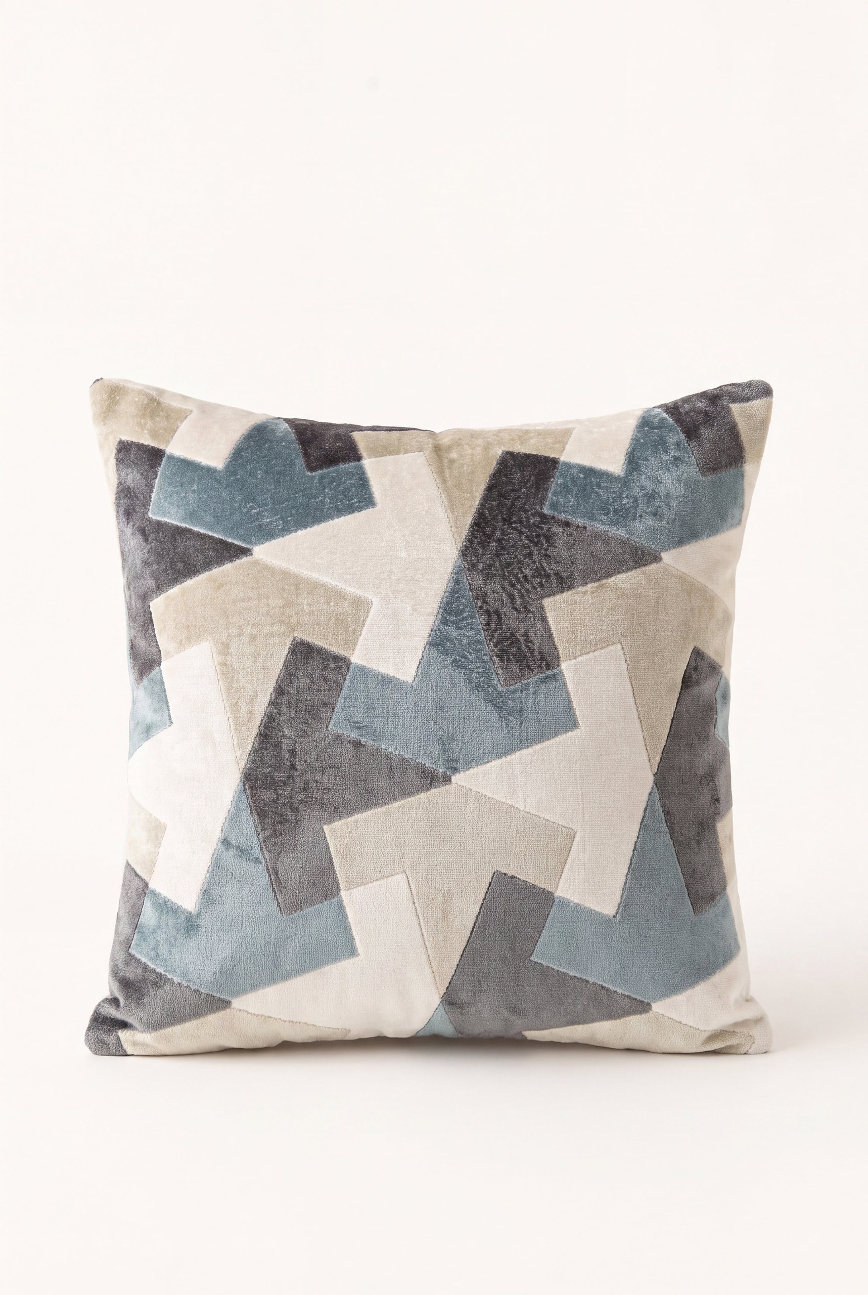 Soreva Dusty Teal Abstract Square Cushion Cover
