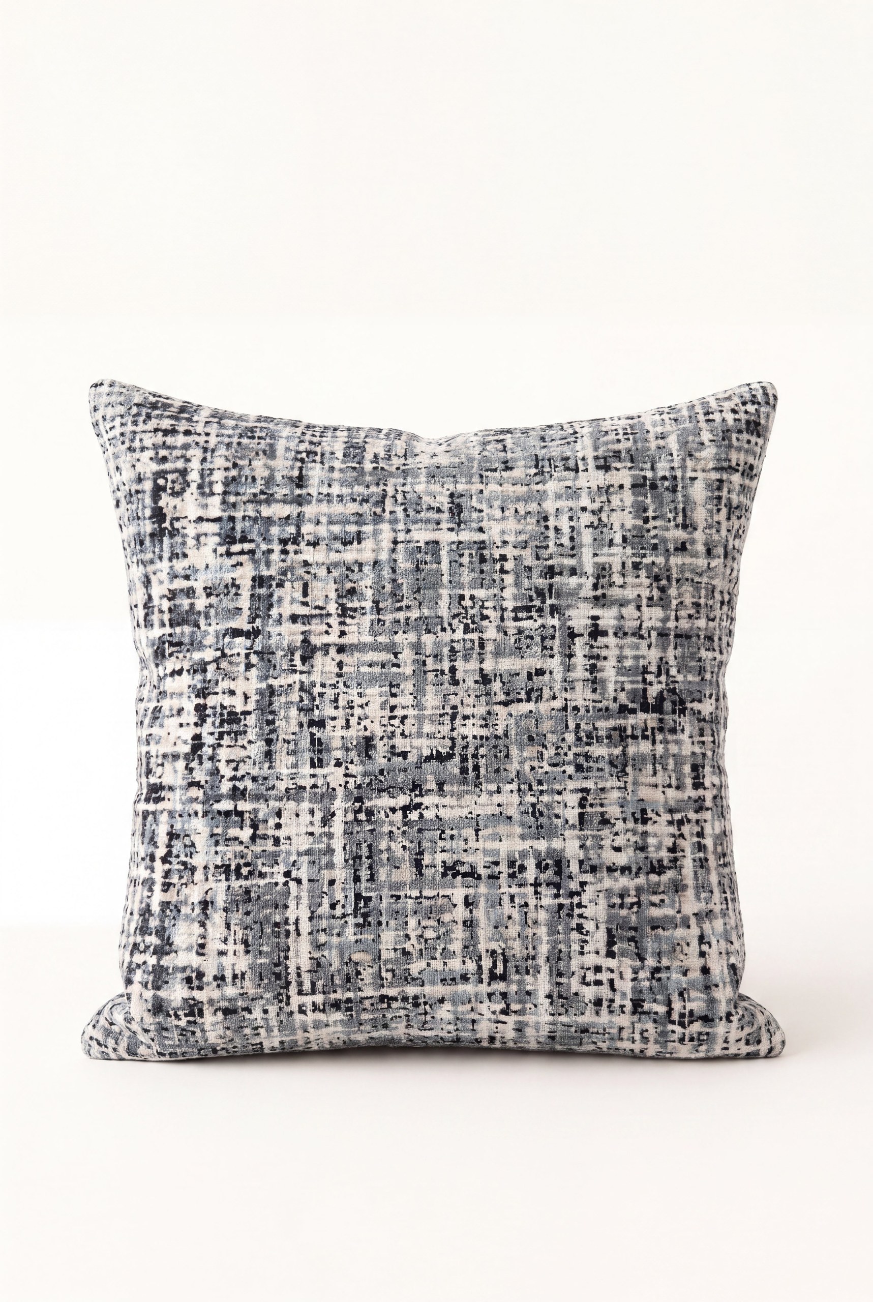 Soreva Dusty Teal Grid Square Cushion Cover