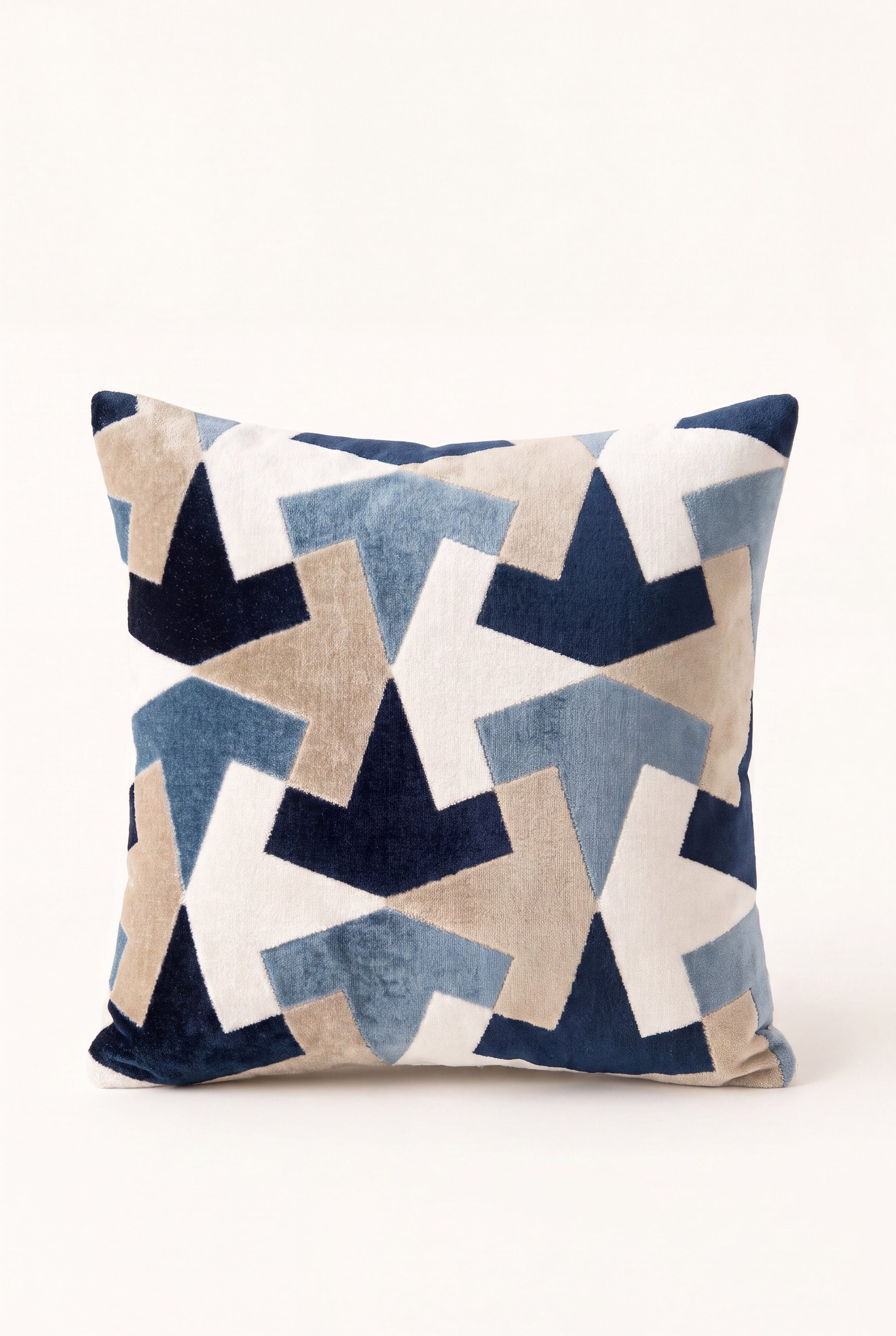 Soreva Blue Abstract Square Cushion Cover