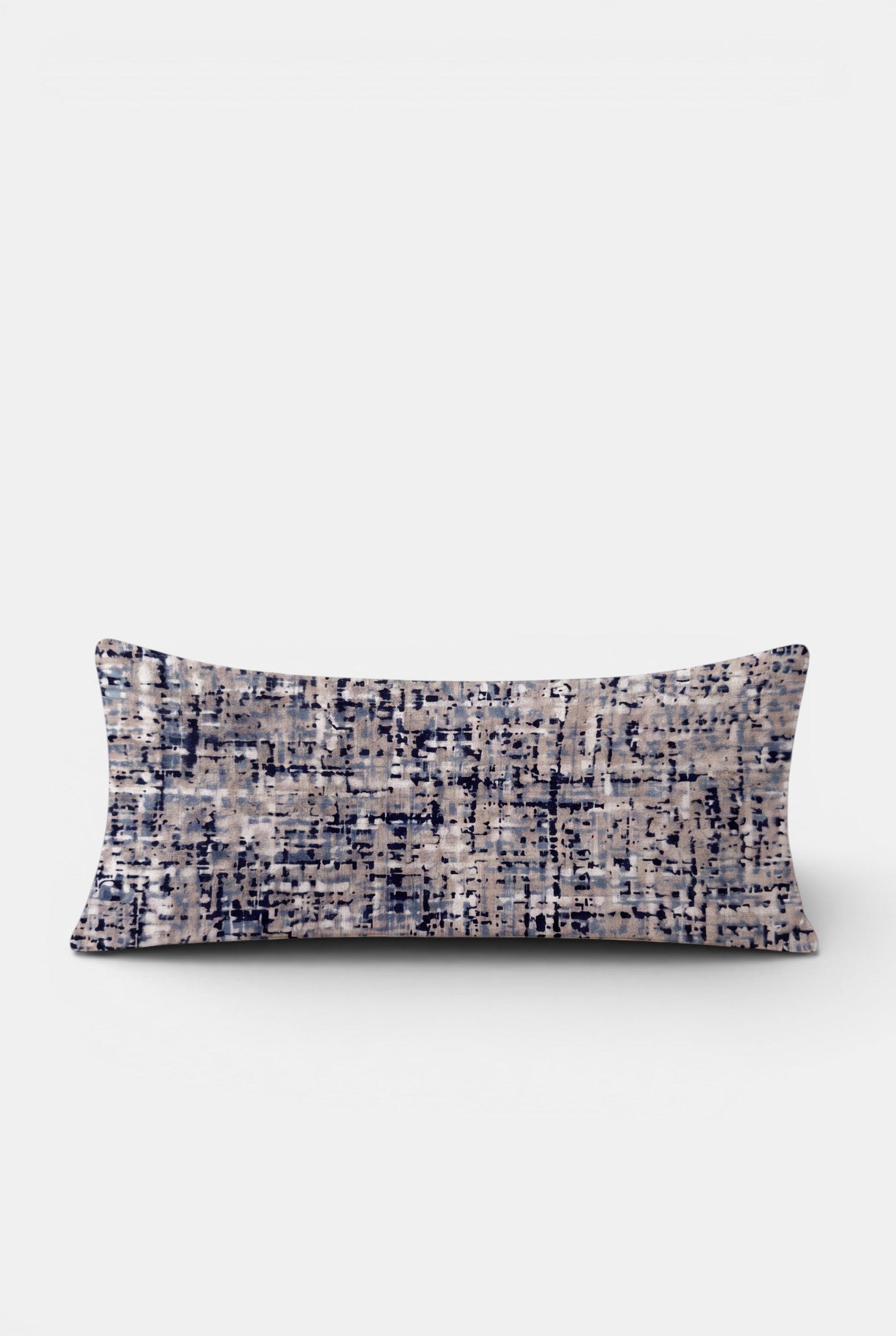 Soreva Blue Grid Rectangle Cushion Cover