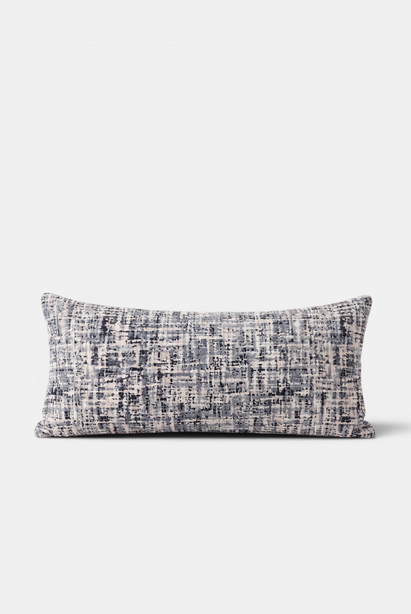 Soreva Dusty Teal Grid Rectangle Cushion Cover