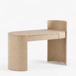 Delmira Barista Oak Wooden Vanity Table