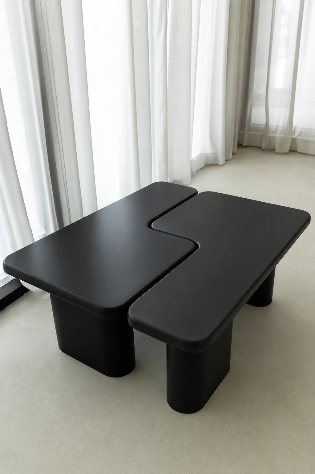 Eldrin Black Microconcrete Coffee Table - Image 3