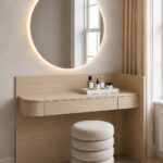 Marvelle Barista Oak Flow Wooden Vanity Table