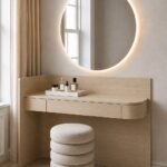 Marvelle Barista Oak Flow Wooden Vanity Table