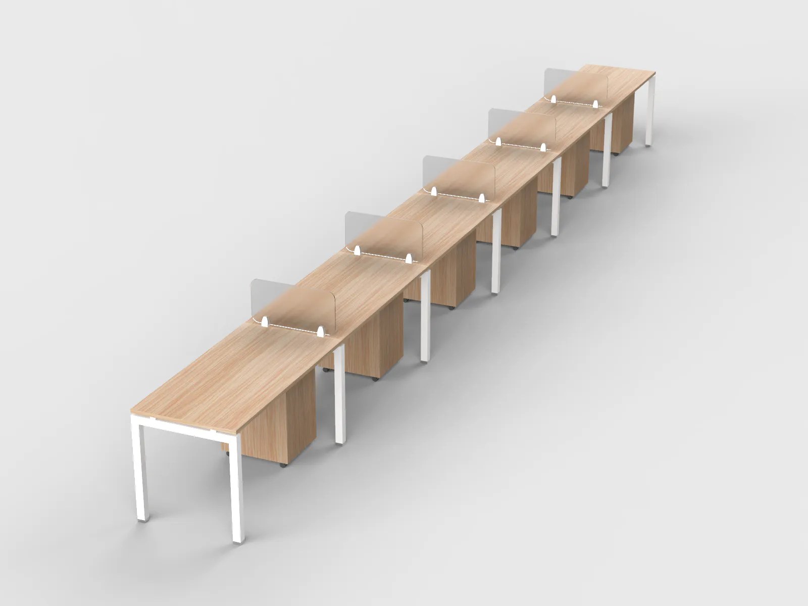 Parma Cluster of 6 Single Line Workstations