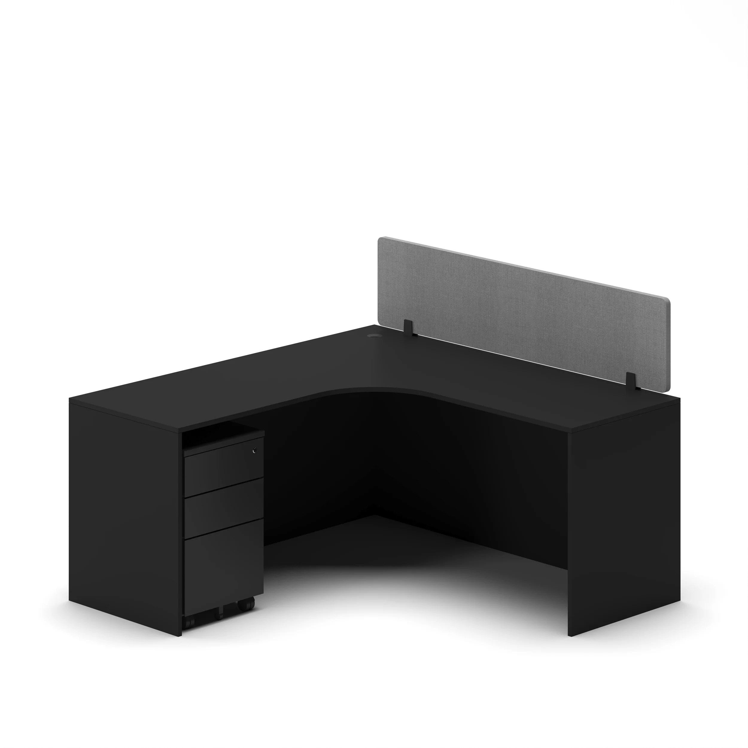 Slate Angle Office Workstation Desk - Single - Image 5