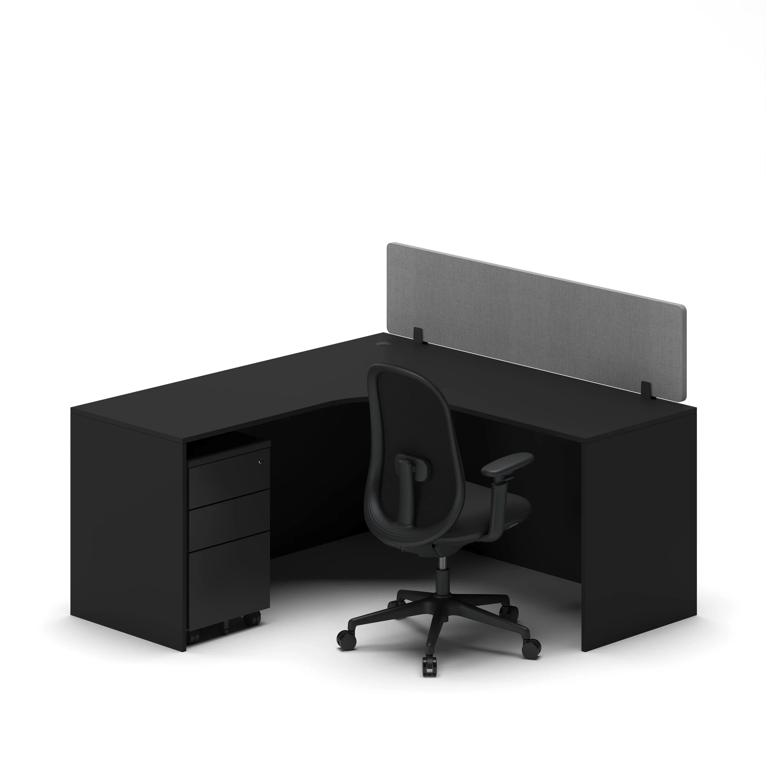 Slate Angle Office Workstation Desk - Single - Image 6