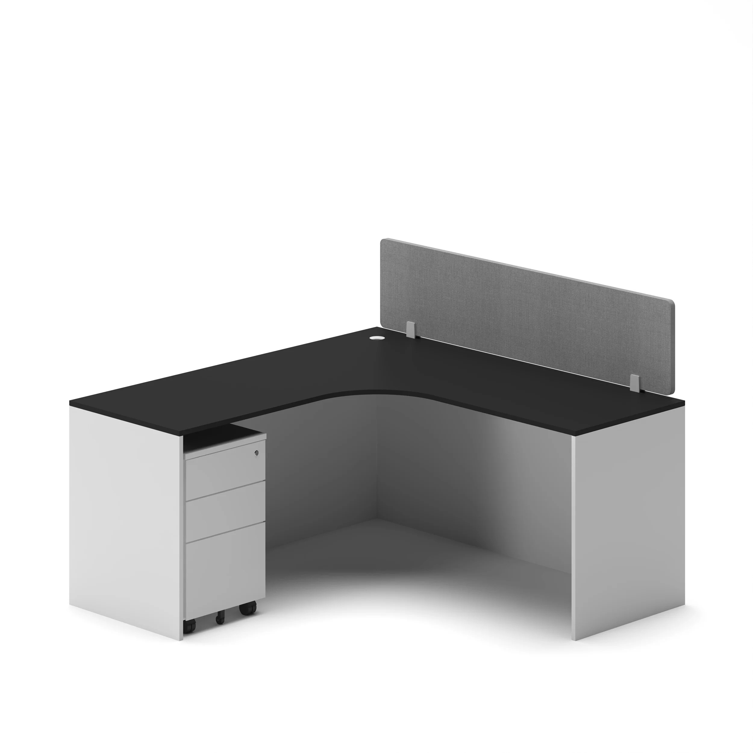Slate Angle Office Workstation Desk - Single - Image 9