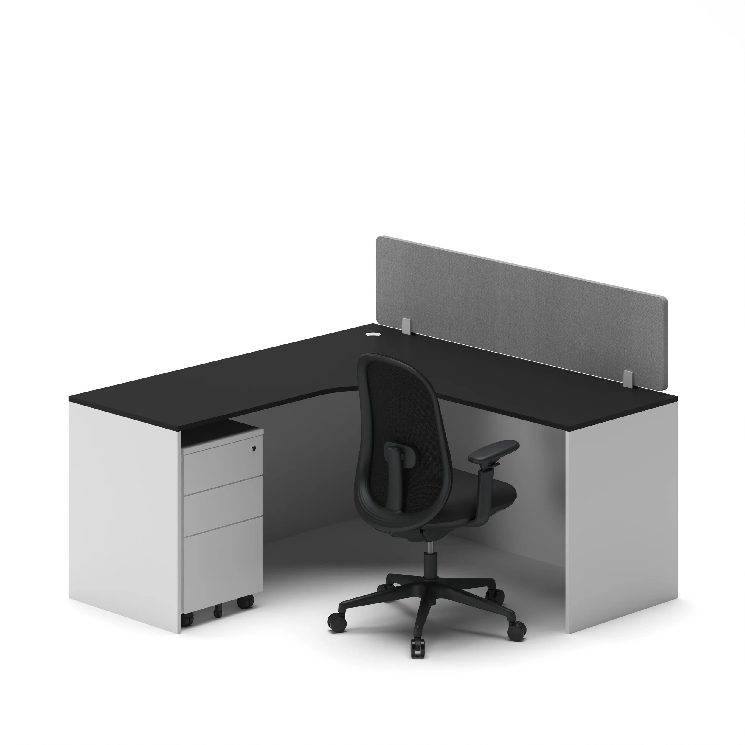 Slate Angle Office Workstation Desk - Single - Image 10